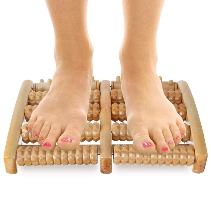 Stress Relief Foot Massage Roller , Wooden Foot Roller CE FDA SGS Certification