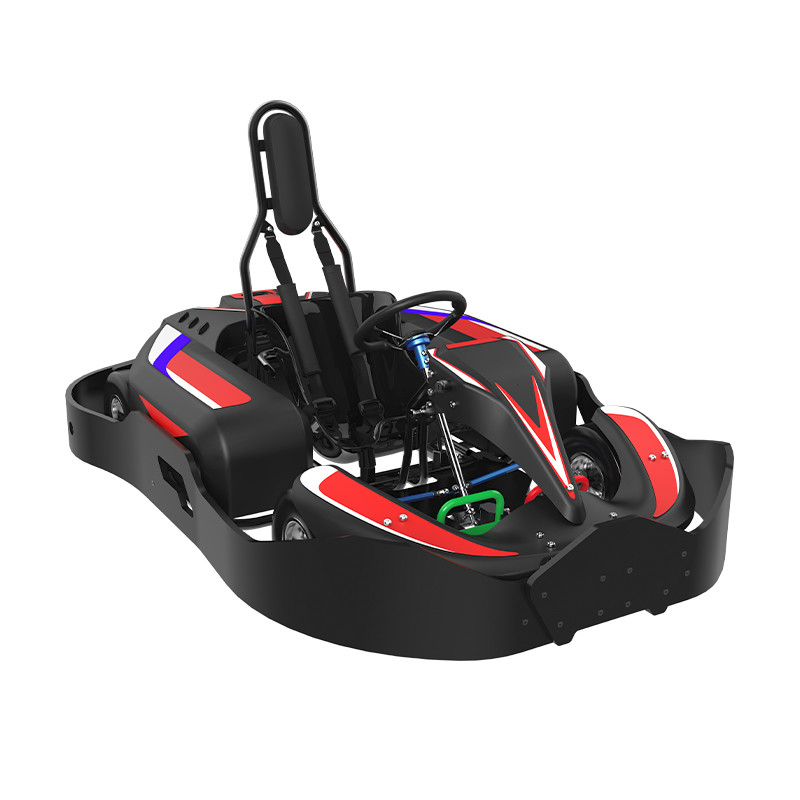 Black Red 48V Volt Junior Racing Go Kart 135Kg Fast Track Karting
