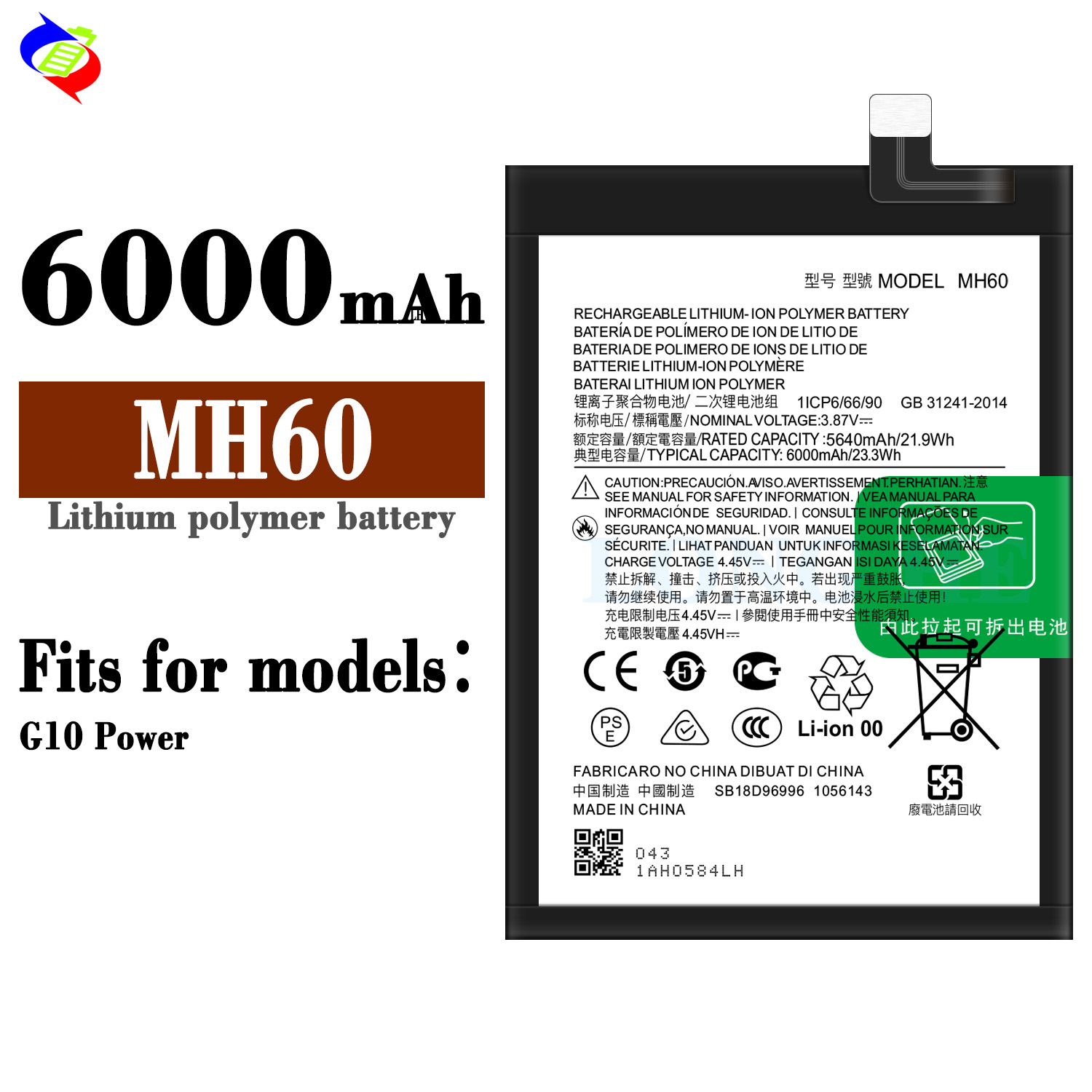 MH60 Battery for Motorola Moto G10 Power PAMR0002IN PAMR0008IN PAMR0010IN Mobile Phone