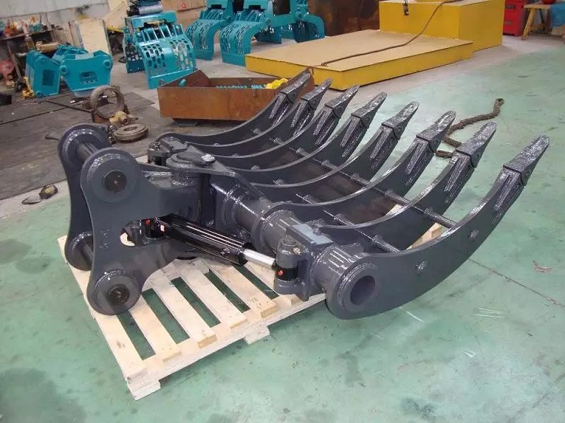 Mini Excavator Brush Rake 4ft Width 8 Teeth Kubota Landscape Rake
