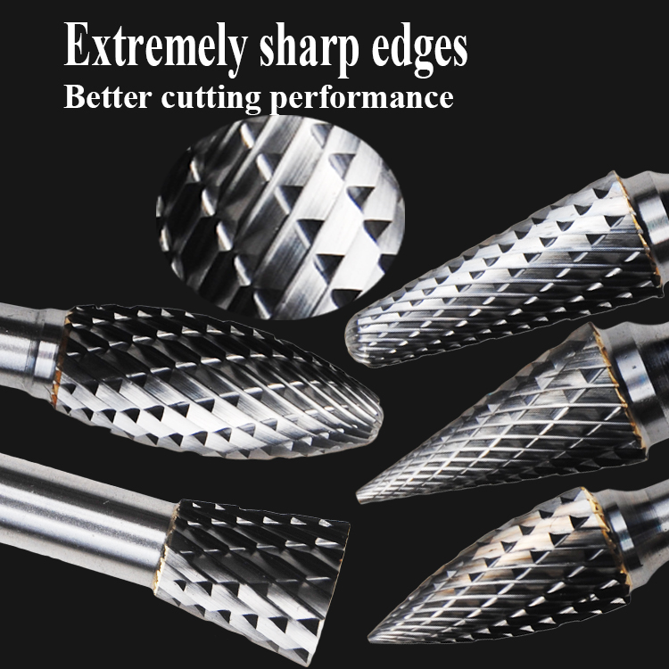Ball Bearing Machine Rotary Tungsten Carbide Burr Cone Tree Shape Wear Resistance