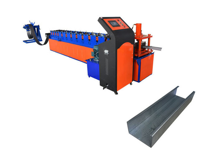 C shape stud 0.5-1mm light steel keel roll forming machine with chain drive system