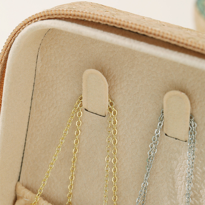 ORIGINAL PREMIUM CORK JEWELRY BOX PORTABLE TRAVEL EARRINGS RING NECKLACE STORAGE BOX