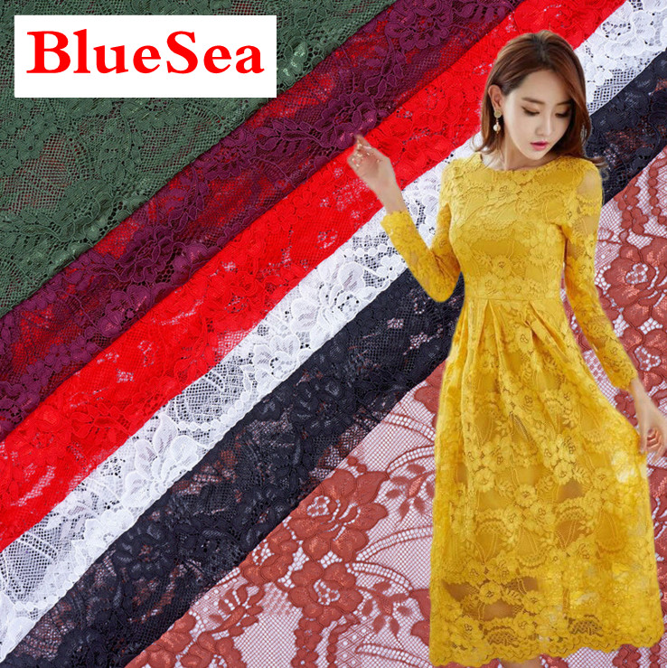2017 Newest Fashion Cord French Lace Fabric with Different Color