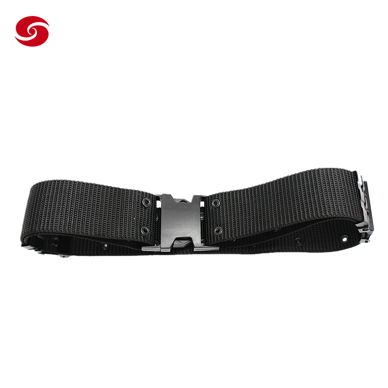 Men Spot Waist Fabric Webbing Traveling Durable Tactical Military Army Police Belt with Buckle