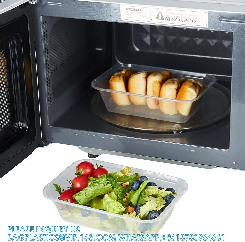 Compartment 24 OZ Meal Prep Plastic Food Storage Containers Reusable Lunch Bento Box With Lids Spill Proof