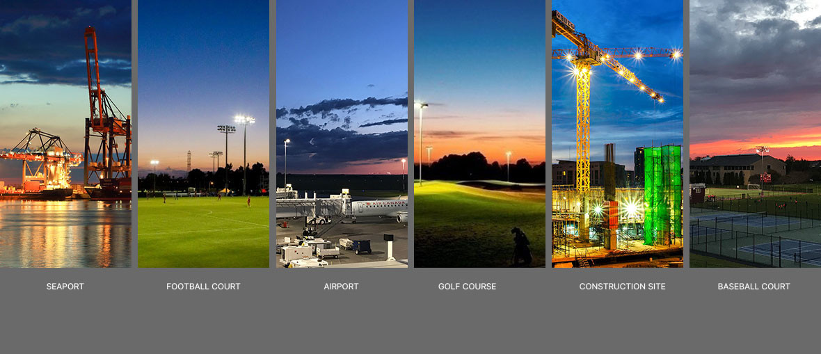 Stadium 500W High Power LED Flood Light High Uniformity Finned Style Heatsink