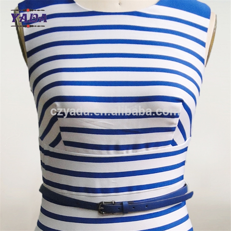 Ladies elegant casual print womens t shirt women's sleeveless latest dress pattern with high quality