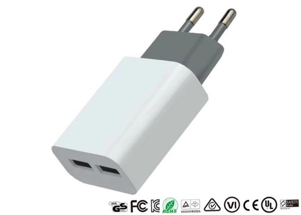 OEM Smartphone 2 Ports USB Charger 2.1A Portable Travel Wall Adapter For Mobile