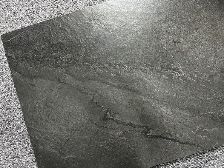 Non Slip Matt 60 X 120 Glazed Ceramic Tiles Rustic Dark Grey For Living Room Floor