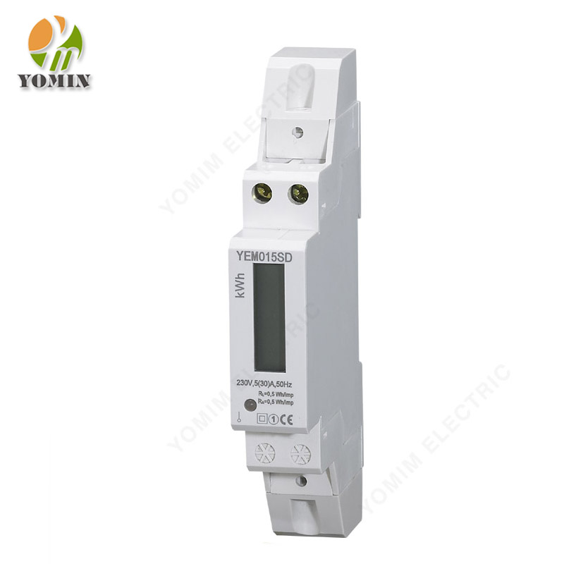 Din Rail 7p Three Phase Counter Display Electric Kwh Watt Meter