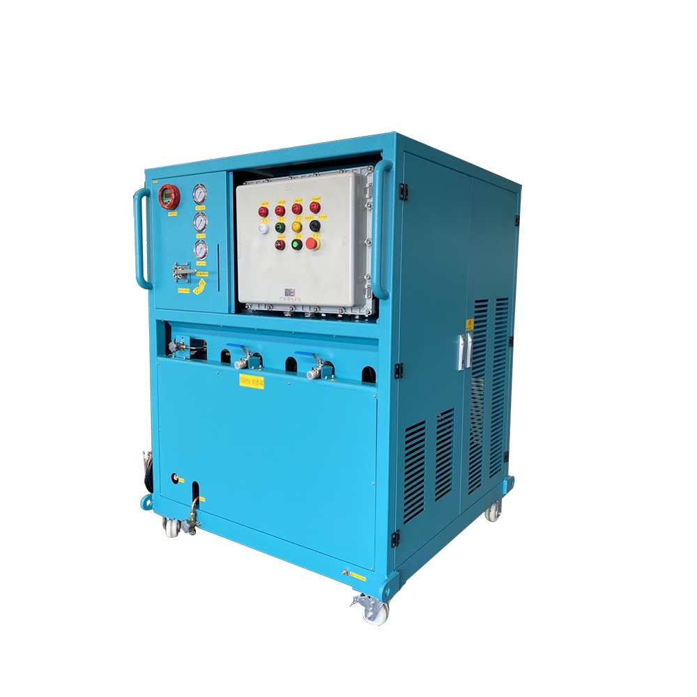 2HP air cooling oil less refrigerant recovery charging machine ac service gas recovery pump R410a charging equipment