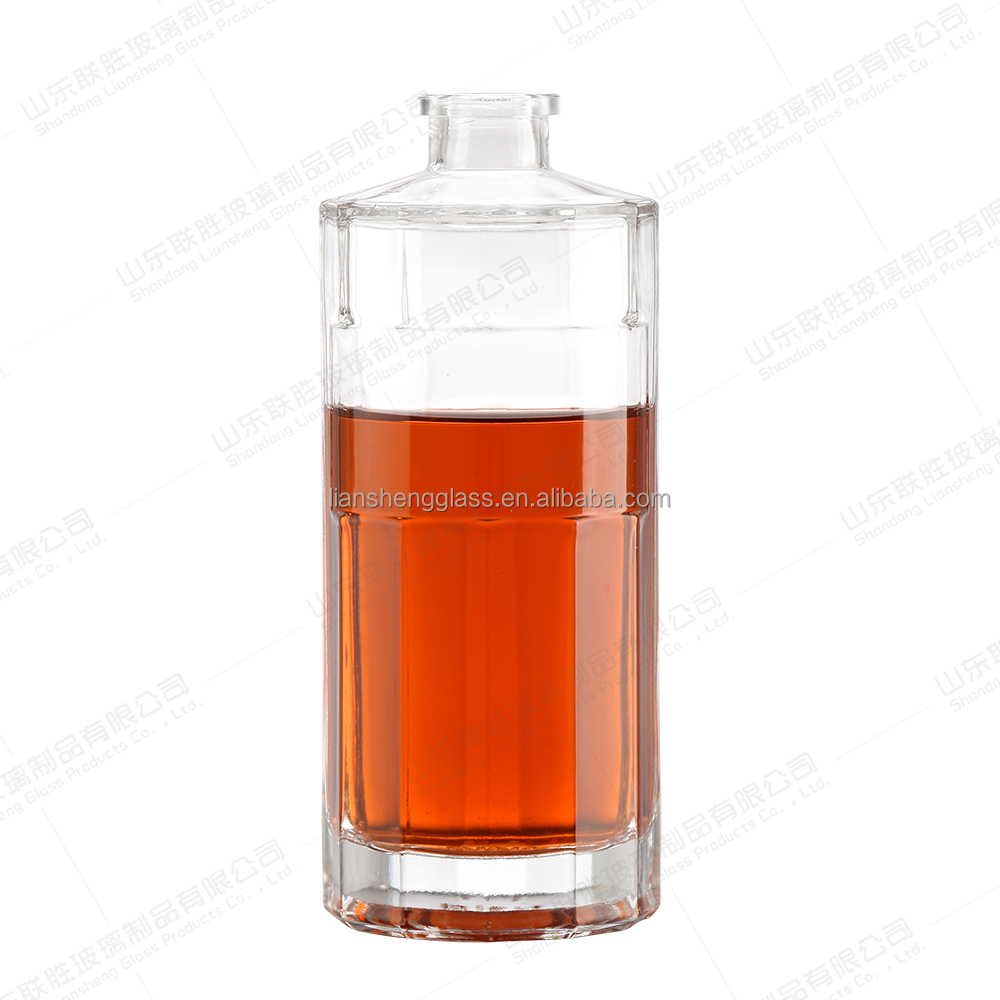 Clear Spirit Wine Liquor Bottle 700ml With Aluminium Cap Healthy Lead Free