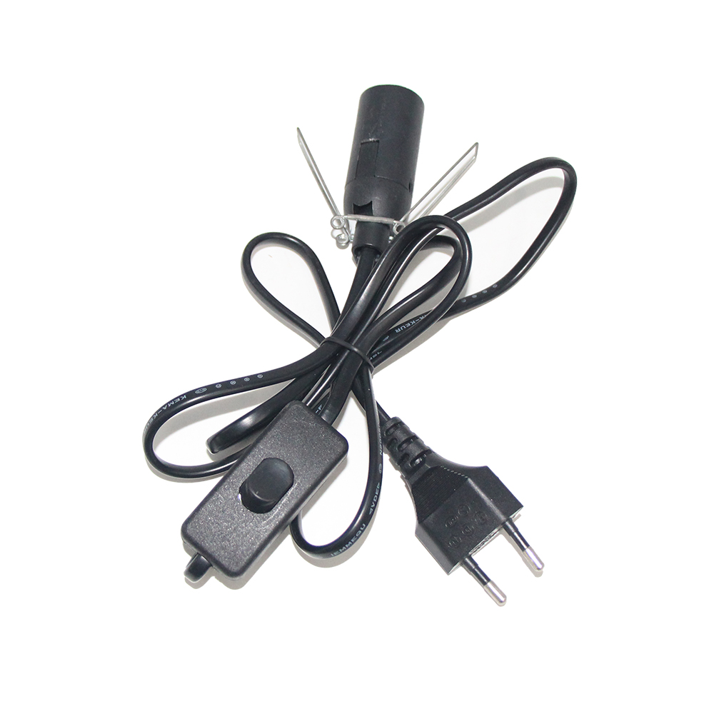 E14 Holder Himalayan Salt Lamp Power Cord with 1.2M Cable Length and 303 On/Off Switc