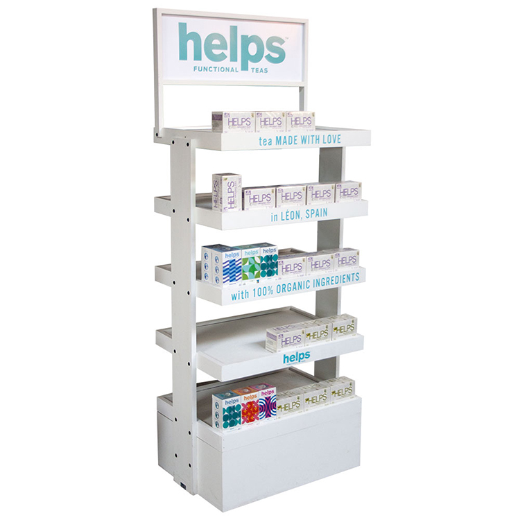 Skin Care Product Wood Display Rack For Facial Cleanser