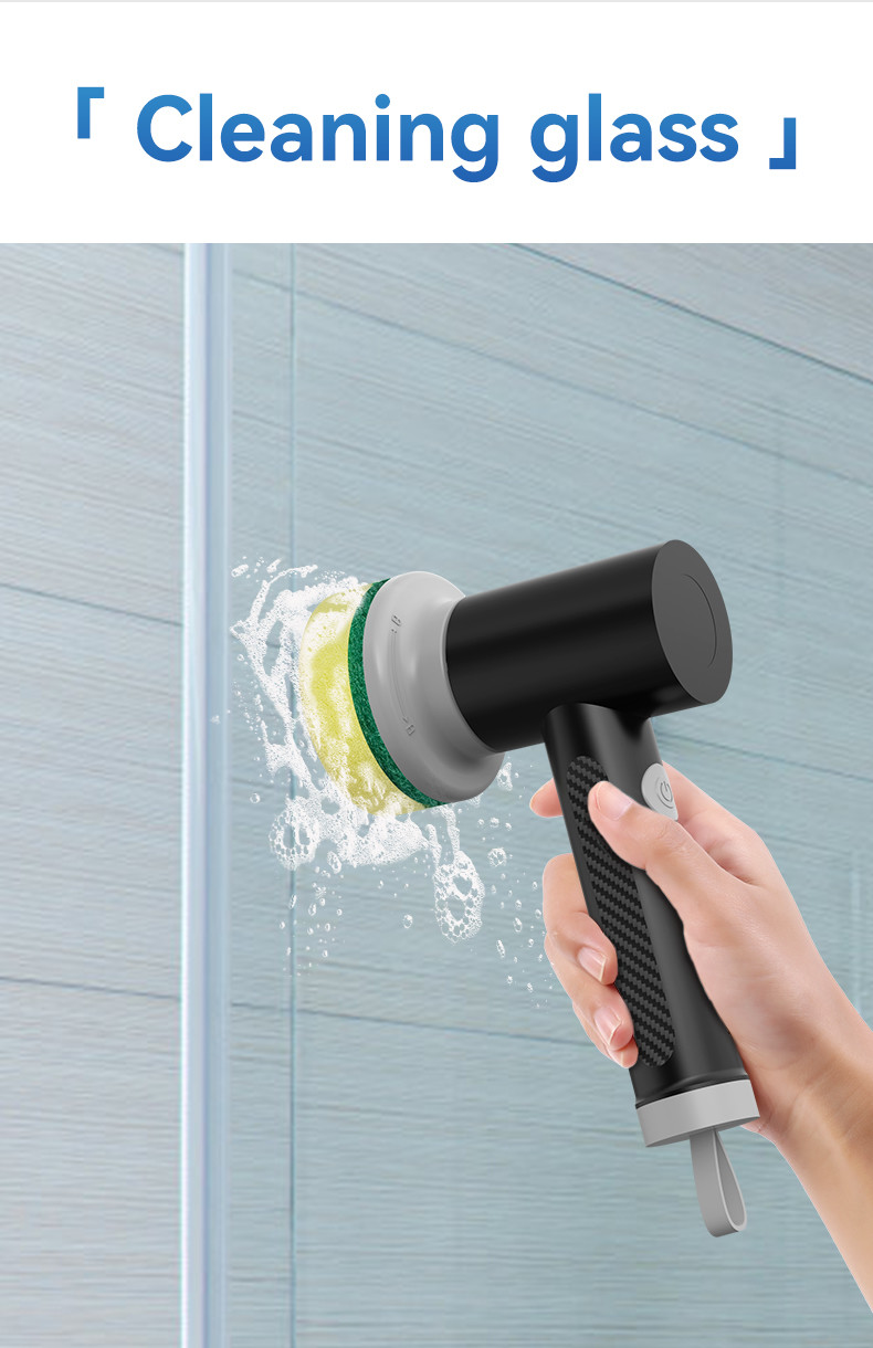 White Rotating Cleaning Scrub USB Rechargeable For Modern Home Cleaning