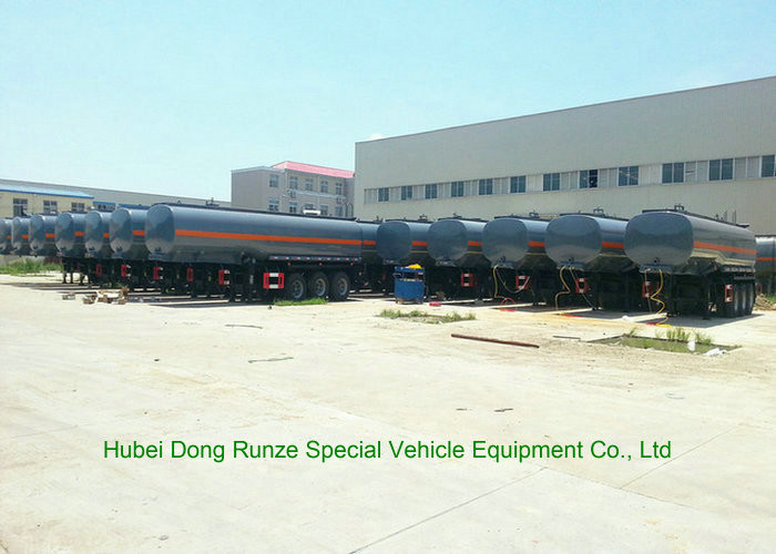 Hydrochloric Acid Tanker Semi Trailer , Chemical Road Tankers Custom Material
