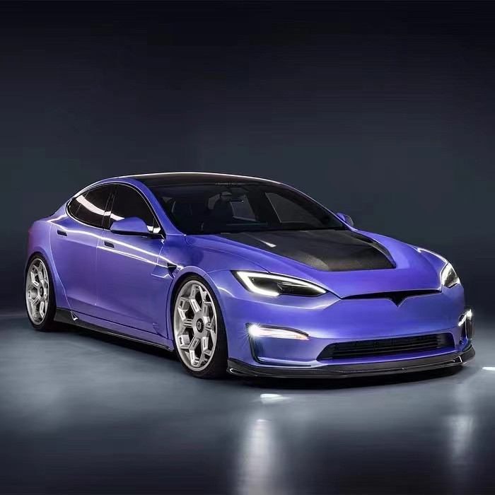 Vors Style Tesla Body Kit 2013 - 2016 Tesla Model S Spoiler Hood Side Skirt