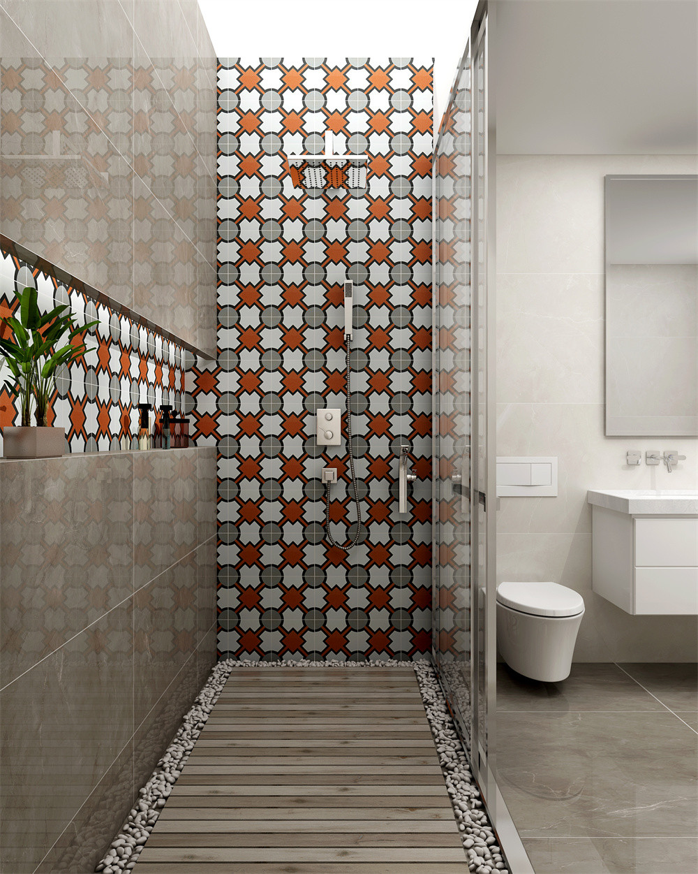 Encaustic 200x200mm Floor Ceramic Rustic Tiles For Bathroom And antibacterial Decorative Wall Tile For Office