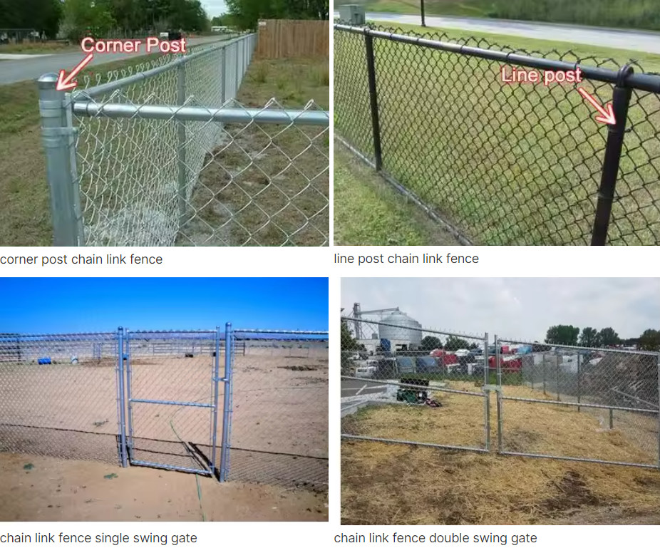 Galvanized Diamond Wire Mesh Chain Link Fence Rhombus Mesh Gate In Factory Price