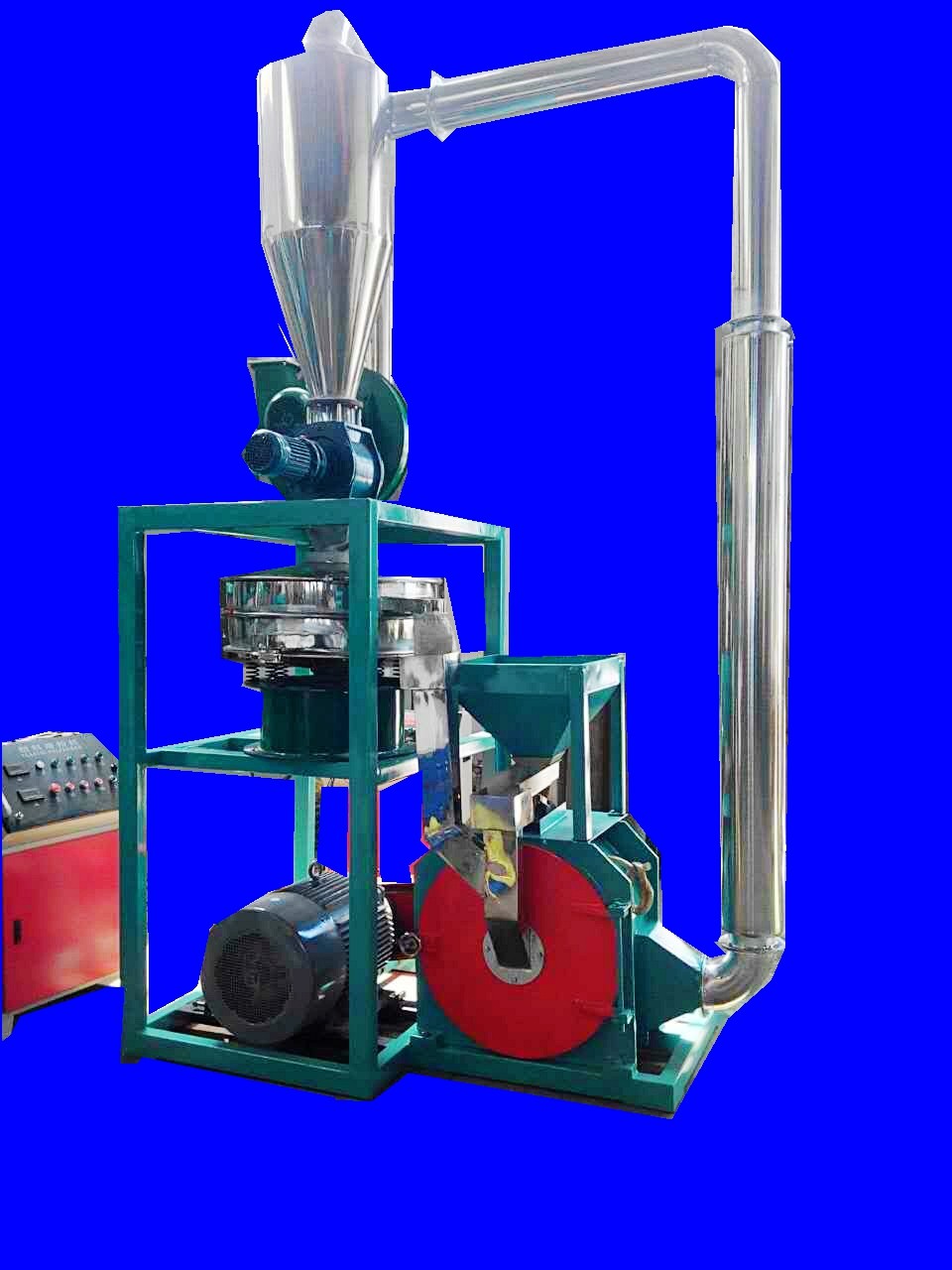 High Speed PVC Pulverizer Machine Overload Protection Double Cooling
