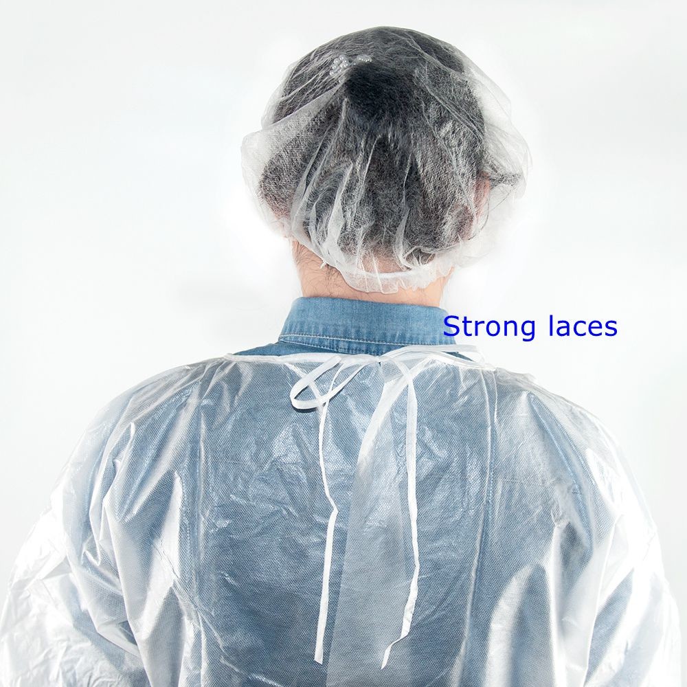 EN13795 Non Woven Disposable Gown Reliable Barriers Fluid Resistant