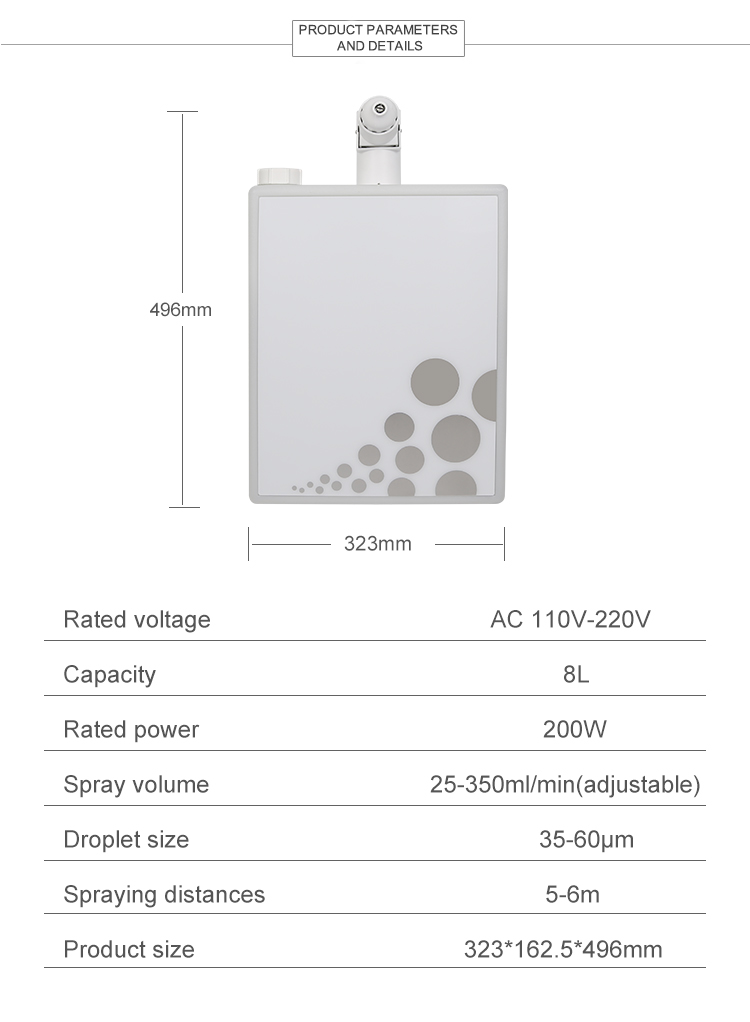 Bluetooth APP Timed Smart Garden Fogger Machine Disinfection Sprayer 8L