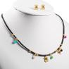 Buy cheap Medical Stainless Steel Jewellry , Black Leather Necklace For Women from wholesalers