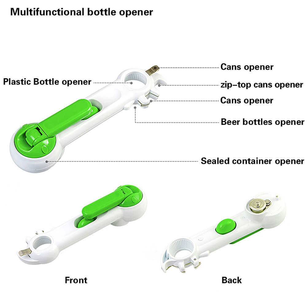 Picnic Gift Household 7 In 1 Can Opener , Multi Function Plastic Kitchen Tools