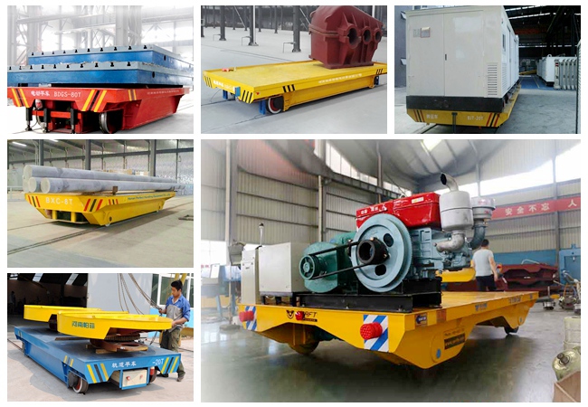 Motor Transfer Vehicle Cement Floor use Foundry Plant Trackless Handling Cart  