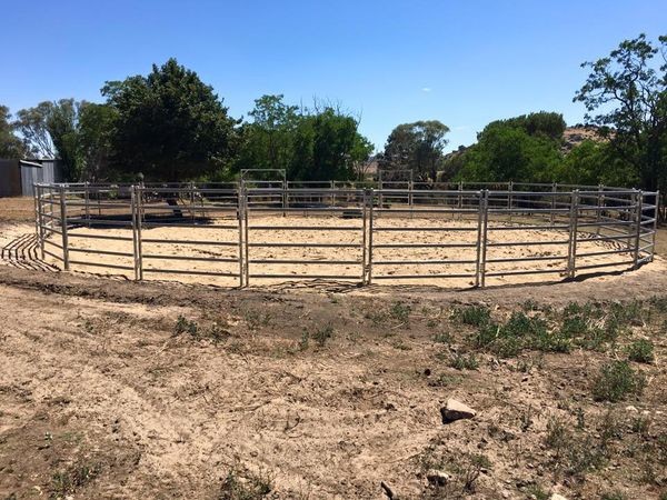 Horse round Yard Panels 6 Oval Rails. Locking Pins. Melbourne Cattle