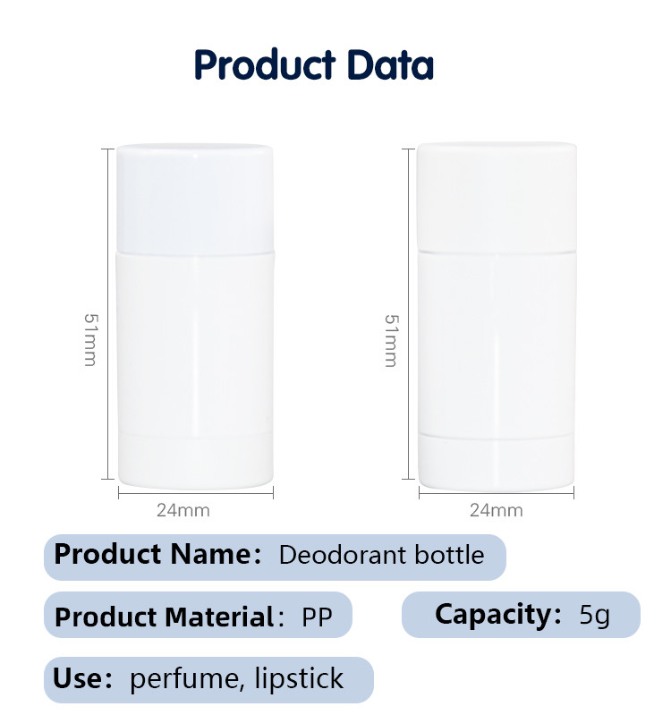 Custom Color Mini Portable 6g Plastic AS Deodorant Stick Packaging Bottle