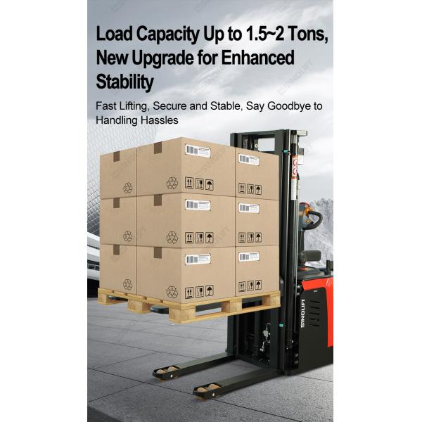 CDD15P-Li Stand-On Pallet Stacker With Standard Mast