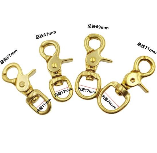 Swivel Round Eye Solid Brass Snap Hook Trigger Spring Snap Hook