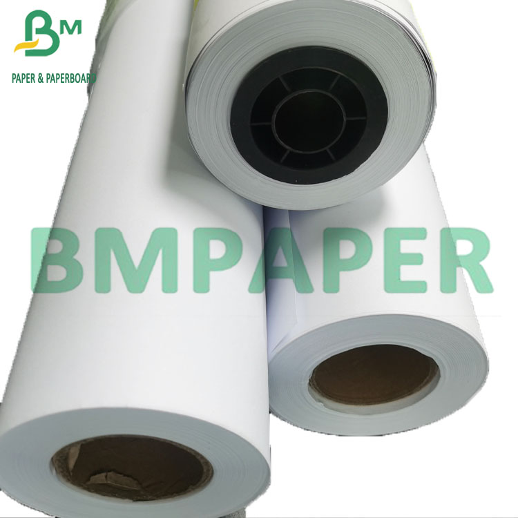 20lb Uncoated White CAD Plotter Paper Engineering Roll Bond Paper For Printing