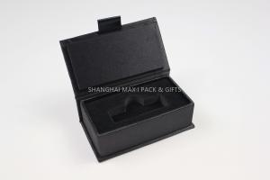 Small Black Fabric Gift Box With Lid  Luxury Usb Packaging High Gloss Finished Name Brande