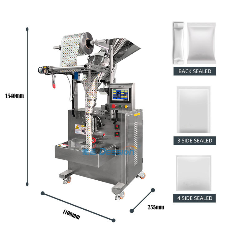 Small Pouch Bag 1.2KVA Detergent Powder Packing Machine