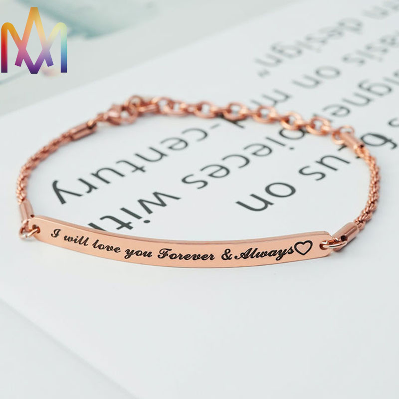 ODM Supported SS304 Custom Engraved Womens Bracelet