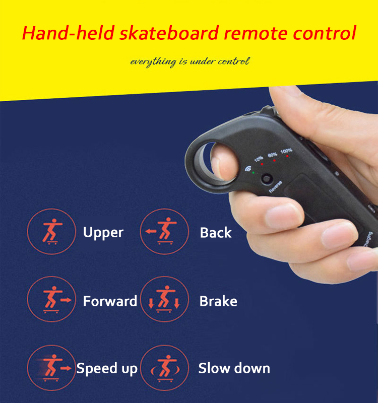 Childrens Portable Electric Skateboard , Orange Four Wheel Electric Scooter