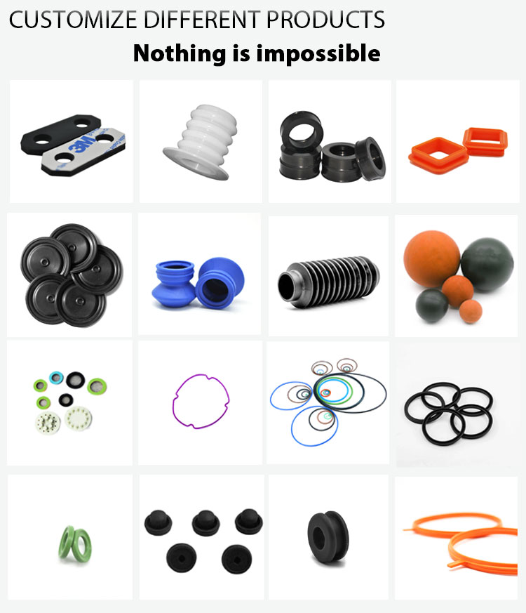Black Silicon O Rings FKM Glossy Round Rubber Ring NBR 55 Shore