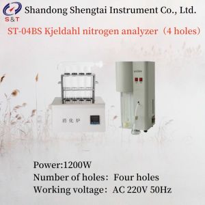 Four Holes Kjeldahl Nitrogen Analyzer Protein Analyzer Power 1200W