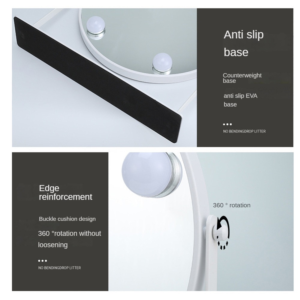 Fashionable Design Style Individual Carton Packing Large Lighted Light Espejo Mirror