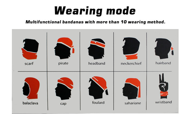 Customized 25*50cm Bandana Buff Headwear Cooling With Customized Design