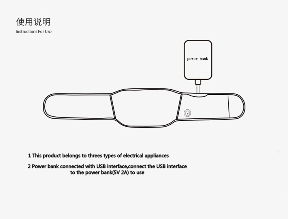 USB Cordless Warm Palace Belt Far Infrared For Waist Massage Overheat Protection