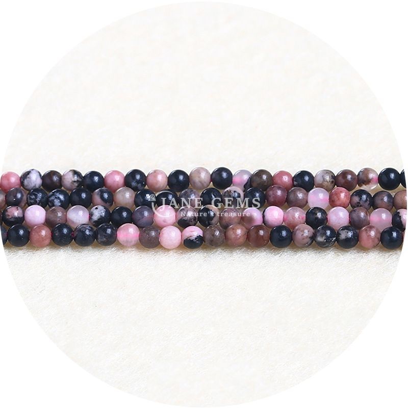 Wholesale Natural Gemstone Loose Beads 8mm Rhodolite Loose Beads Round Multicolor Tourmaline Beads Spacers for Jewelry