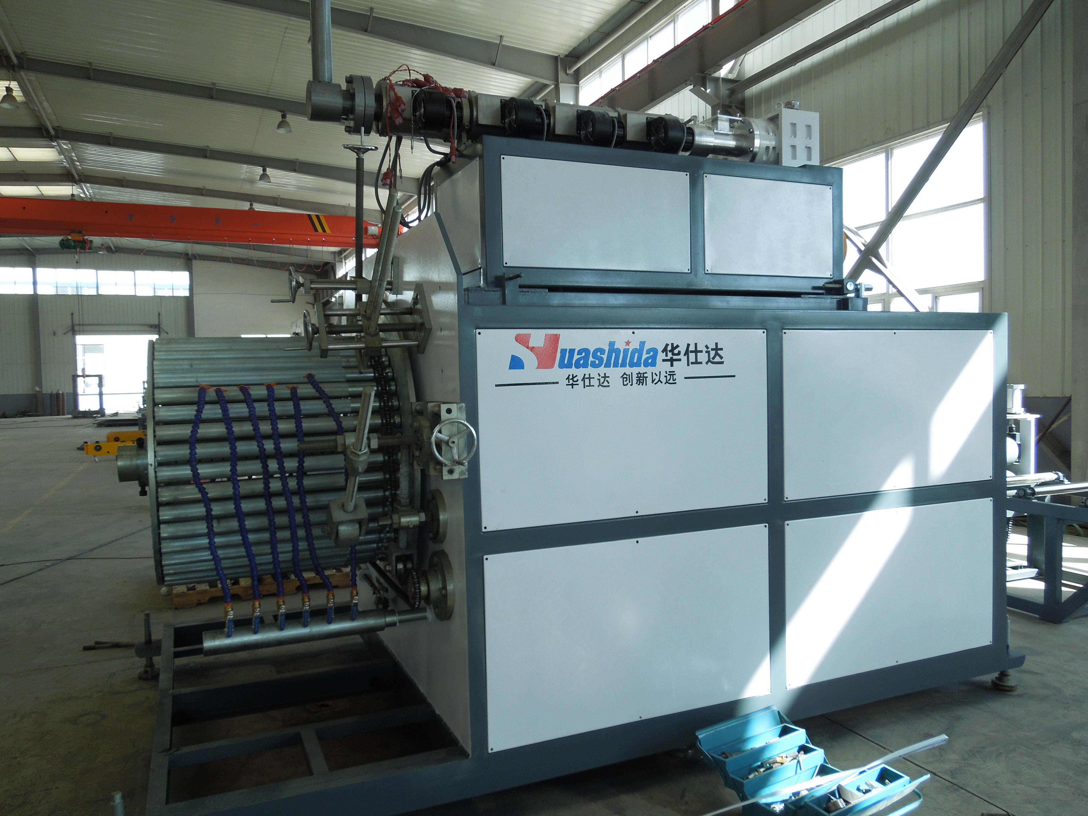 HDPE Plastic Hollow Wall Spiral Pipe Extrusion Line