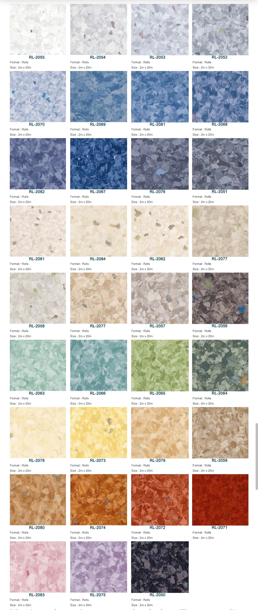 Relle PVC Homogeneous Vinyl Flooring for Hospital Application in Guangdong Per Roll