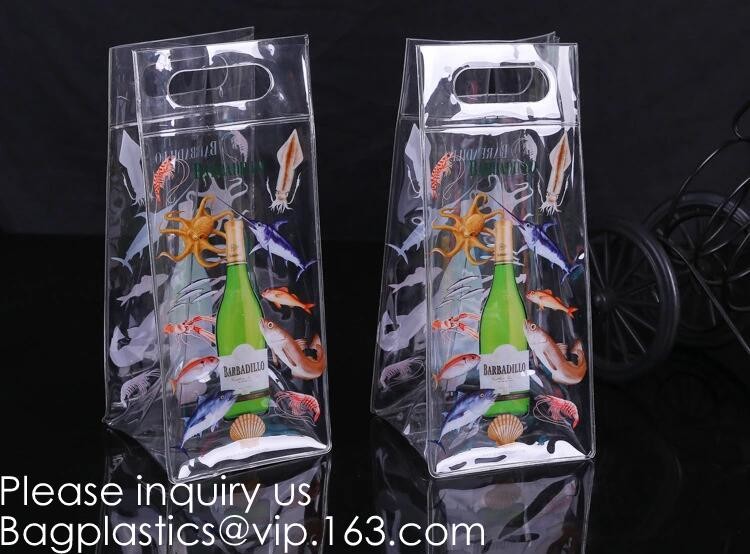 Waterproof All Over Printing PVC Coating Tote Shoulder Fabric Shopping Bag With Gusset And Lining,Jelly Clear Plastic PV