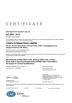 TORICH INTERNATIONAL LIMITED Certifications