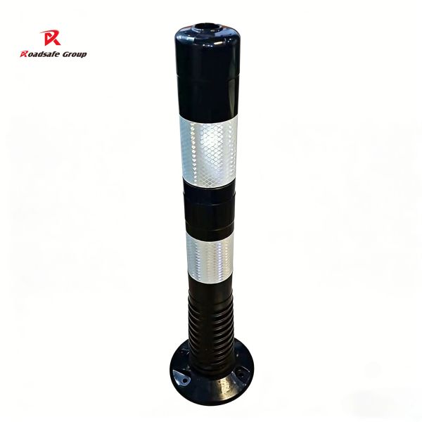 Manufacturers' PU 750mm Warning Spring Post Flexible Traffic Bollard Reflective Road Delineator Post